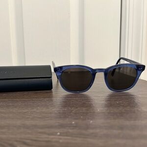 Warby Parker Newman Sunglasses (blue frames)